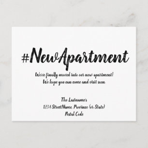 New Apartment Change of Address Postcard