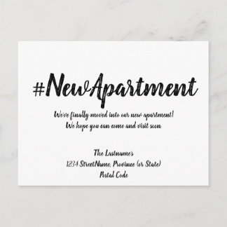 New Apartment Change of Address Postcard