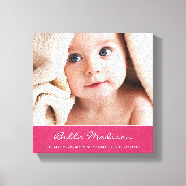 NEW ARRIVAL | BABY CANVAS PORTRAIT (Front)