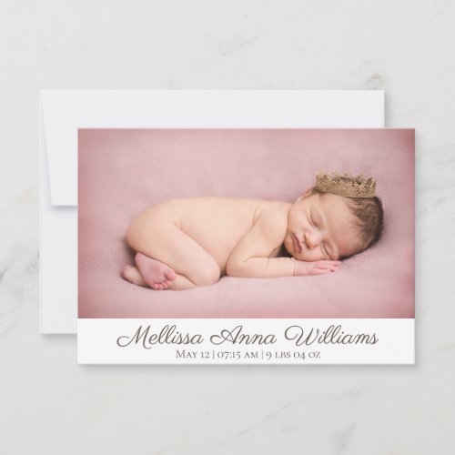 New Arrival Birth Announcement Card