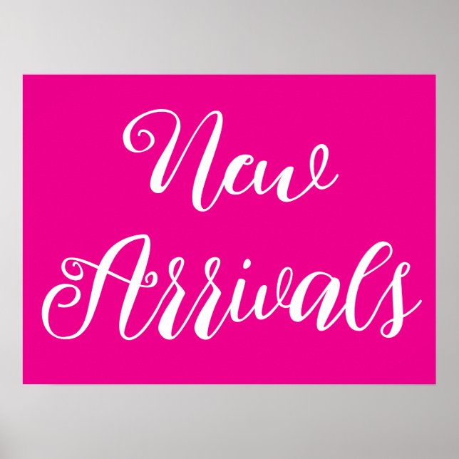 New Arrivals Sign, Retail Store Signage, Boutique Poster (Front)