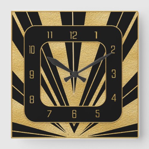 New Art Deco Gatsby Style Square Wall Clock