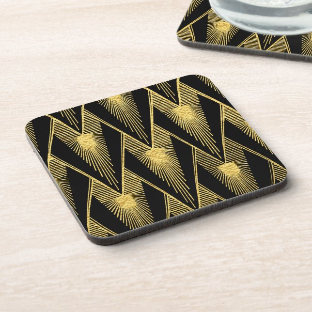 New Art Deco Style (set of 6) Beverage Coaster (Left Side)
