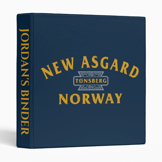 New Asgard Norway Souvenir Graphic 3 Ring Binder (Front/Spine)