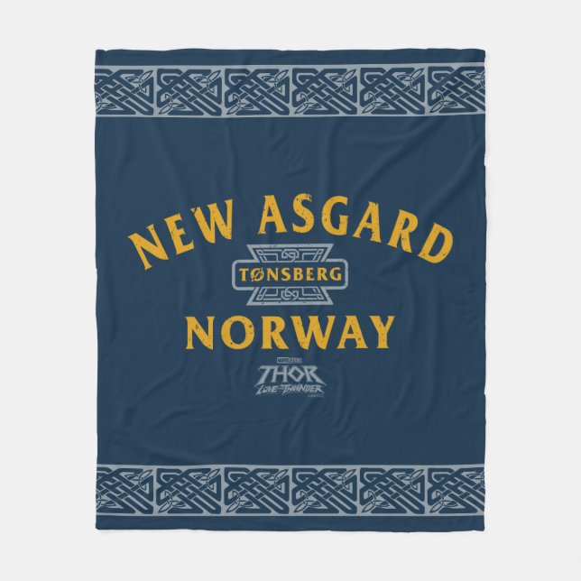New Asgard Norway Souvenir Graphic Fleece Blanket (Front)