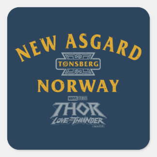 New Asgard Norway Souvenir Graphic Square Sticker