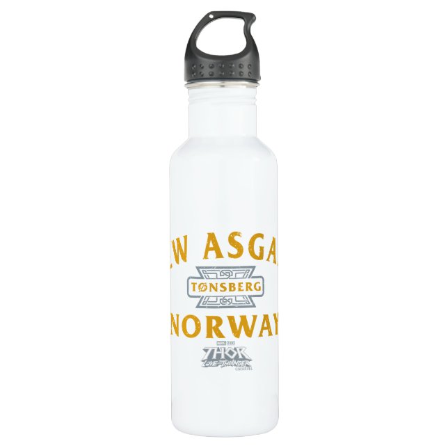 New Asgard Norway Souvenir Graphic Stainless Steel Water Bottle (Front)