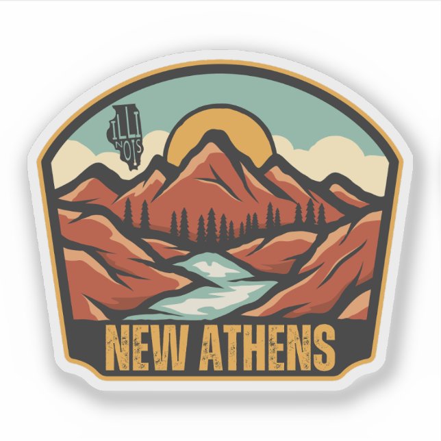 New Athens, Illinois  Sticker (Front)