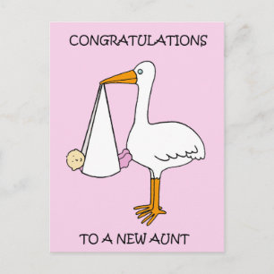 New Aunt Congratulations to a Baby Girl Postcard
