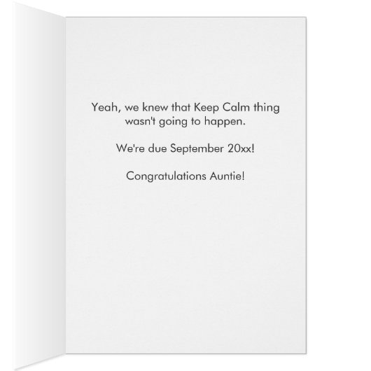 New Aunt Pregnancy Announcement (Inside (Right))