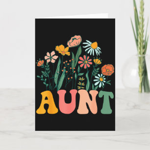 New Aunt Wildflower First Birthday & Baby Show Card