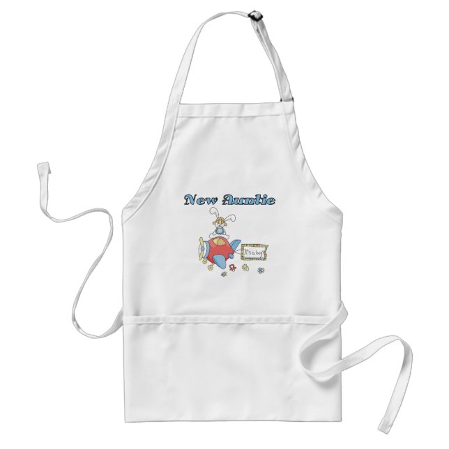 New Auntie - Airplane Tshirts and Gifts Adult Apron (Front)