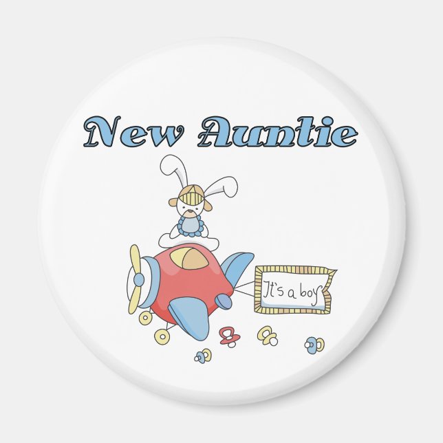 New Auntie - Airplane Tshirts and Gifts Magnet (Front)