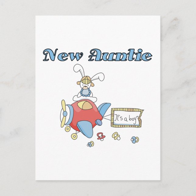New Auntie - Airplane Tshirts and Gifts Postcard (Front)