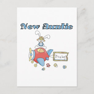 New Auntie - Airplane Tshirts and Gifts Postcard