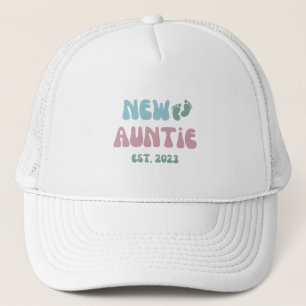 New Auntie Est 2023 - Trucker Hat New Aunt