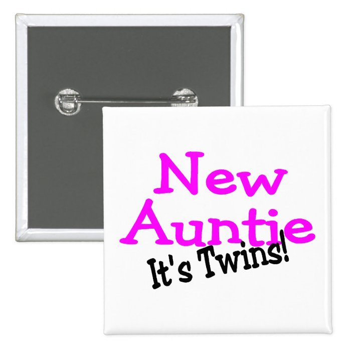 New Auntie Its Twins Pin