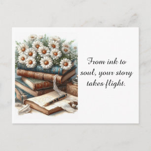 New Author Congratulations Vintage Books  Postcard