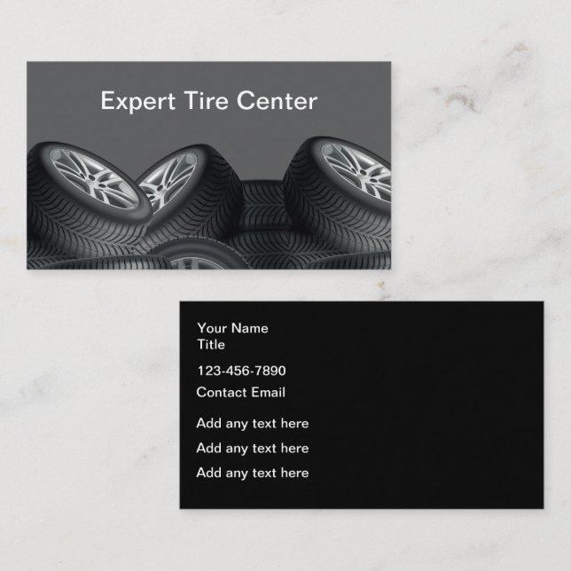 New Automotive Repair Center Business Cards (Front/Back)