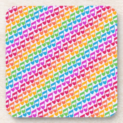 New Awesome Rainbow Notes Drink Coaster