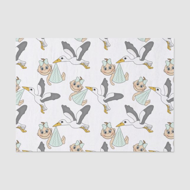 New baby, 10lb Tissue Paper, White Paper (Front)
