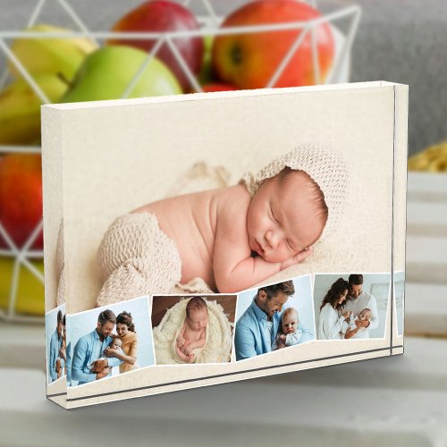 New Baby 5 Photo Collage Zigzag Photo Strip