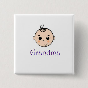 New Baby and Grandma Button