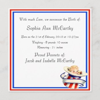 New Baby Announcement by Vintage_Gifts at Zazzle