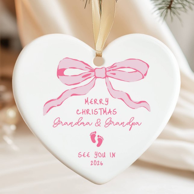 New Baby Announcement Christmas  Ceramic Ornament (Creator Uploaded)