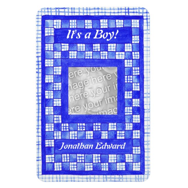 New Baby Announcement Flexible Magnet (Vertical)