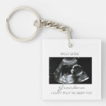 New Baby Announcement For Grandma Ultrasound Gift  Keychain at Zazzle