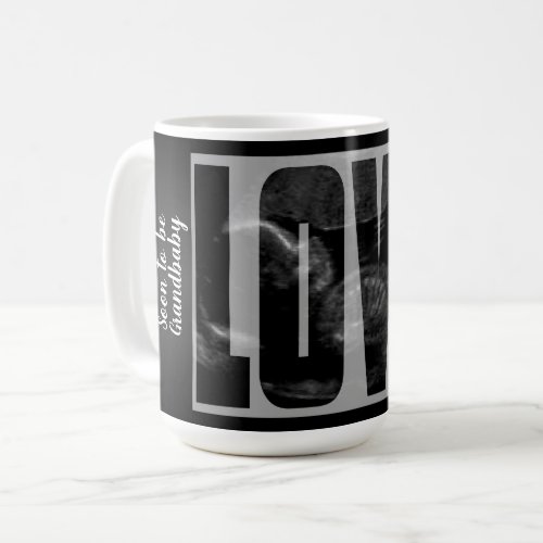 New Baby Announcement _ Sonogram with DIY Text Coffee Mug