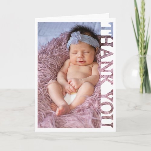 New Baby baby shower Photo Frame Thank You Card