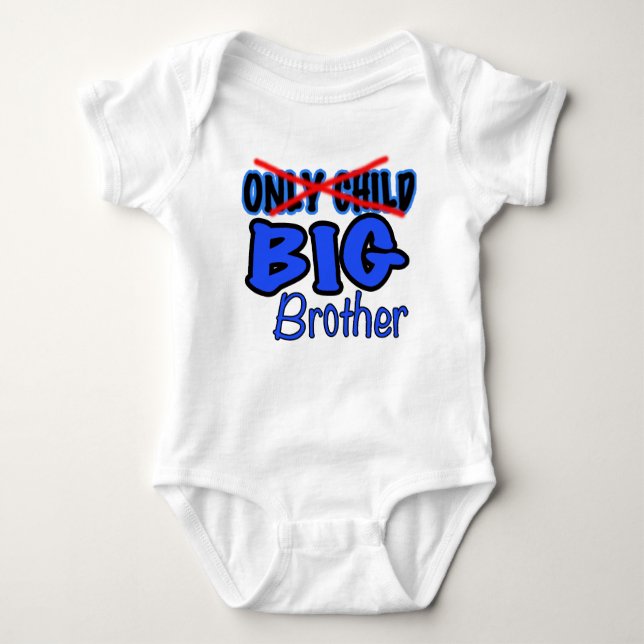 New Baby Big Brother Announcement - Baby Bodysuit (Front)