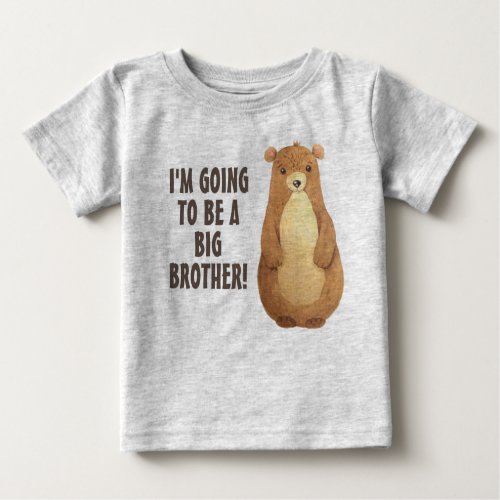 New Baby Big Brother Little Bear Toddler Tshirt