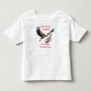 New baby, big brother or sister fun announcement toddler t-shirt