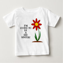 New Baby Big Sister Flower Toddler Tshirt