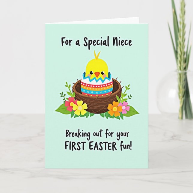 New Baby Bird Nest Greeting Card (Front)
