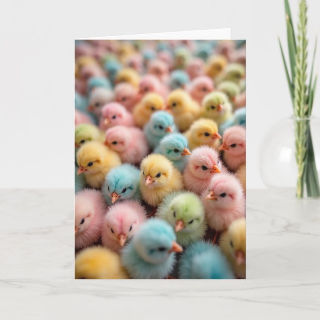 New Baby Birds Colorful Card (Front)