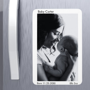New Baby Birth Announcement -  Fridge Magnet