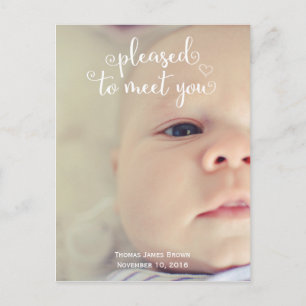 new baby birth announcement invitation postcard