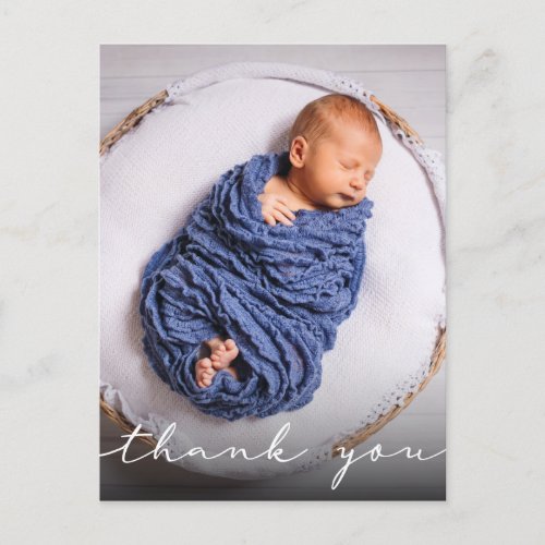 New Baby Birth Announcement Thank You Postcard