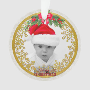 New baby birth stats Christmas, Birth Announcement Ornament