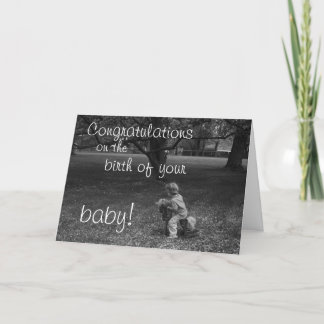 New Baby, Black and White Card