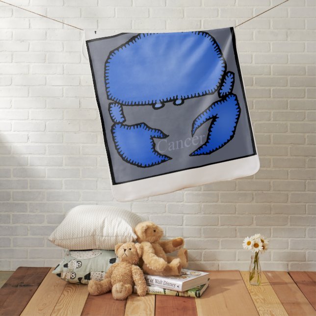 New Baby born in July Cancer Astrology Zodiac Sign Baby Blanket (In Situ)