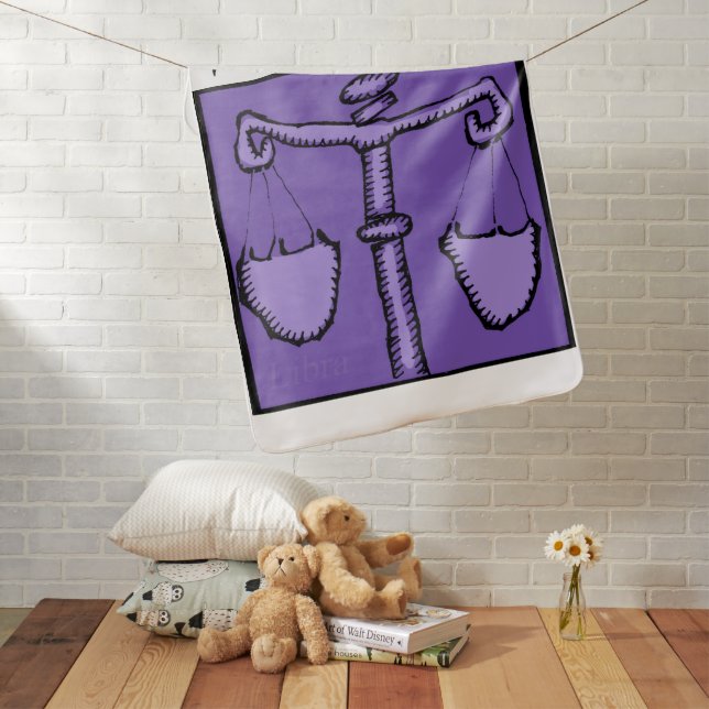 New Baby born in Oct Libra Astrology Zodiac Sign B Baby Blanket (In Situ)