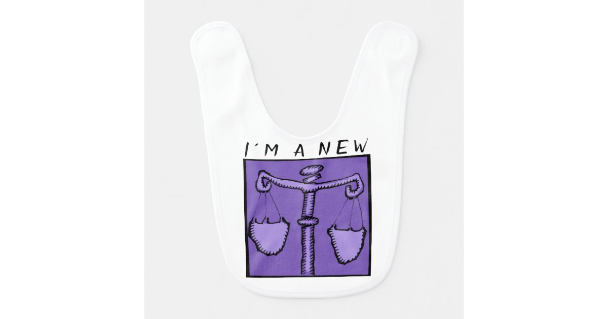 New Baby born in October Libra Astrology Zodiac BB Baby Bib | Zazzle
