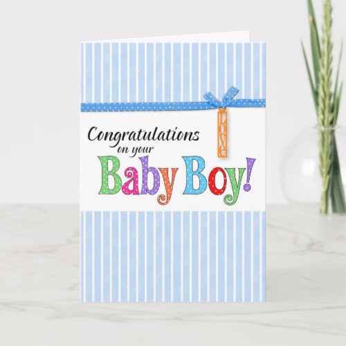 new baby boy awards card