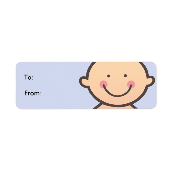New Baby Boy Blue Gift Tag Labels | Zazzle.com