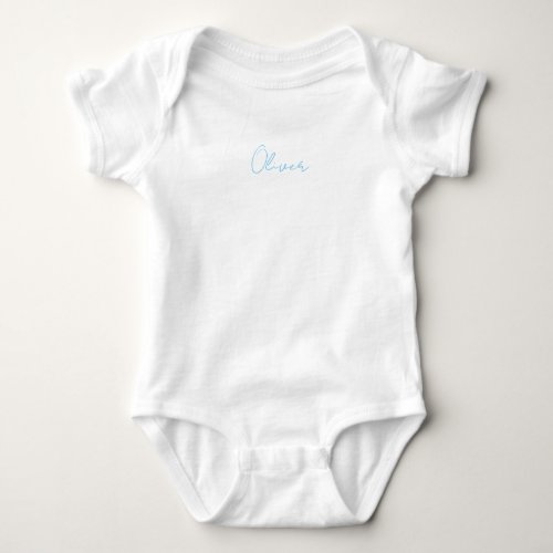 New Baby Boy Blue Name Sweet Newborn Simple Baby Bodysuit